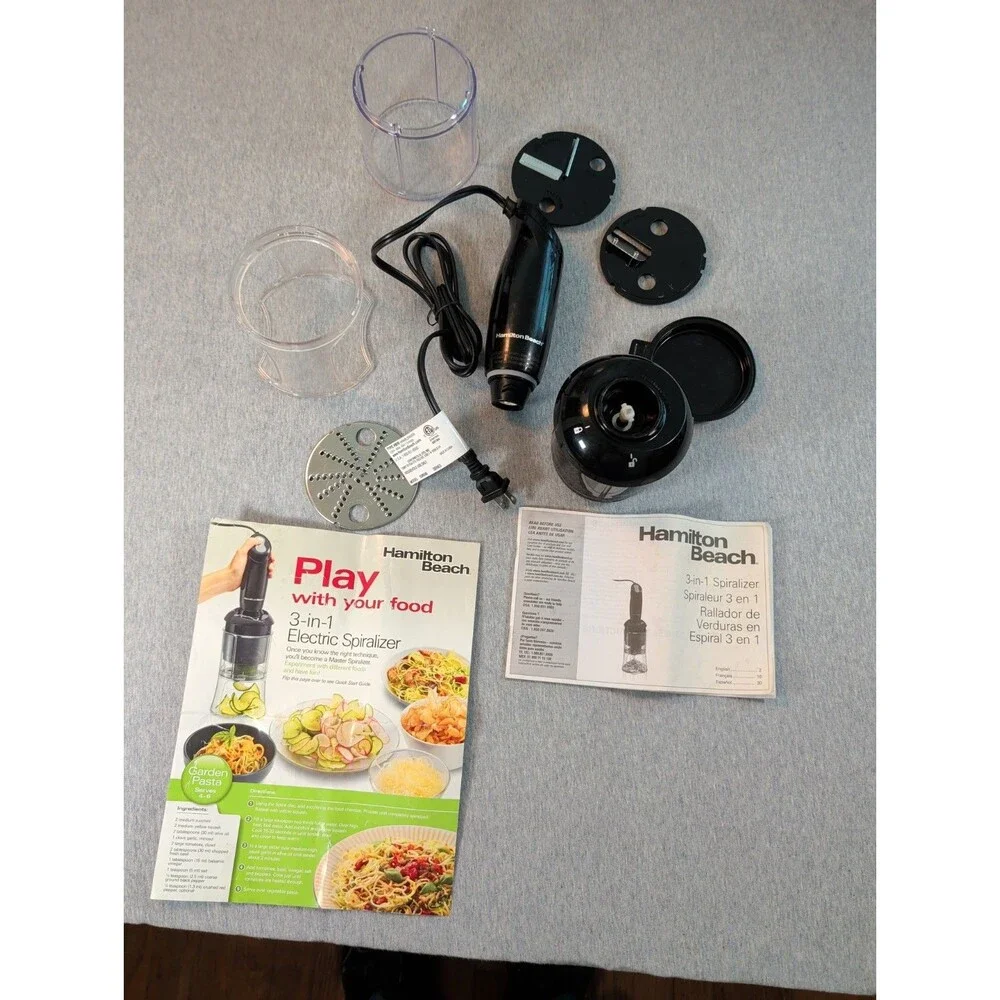 Hamilton Beach Spiralizer 2 Speed Motorized Vegetable Slicer Model #59998
